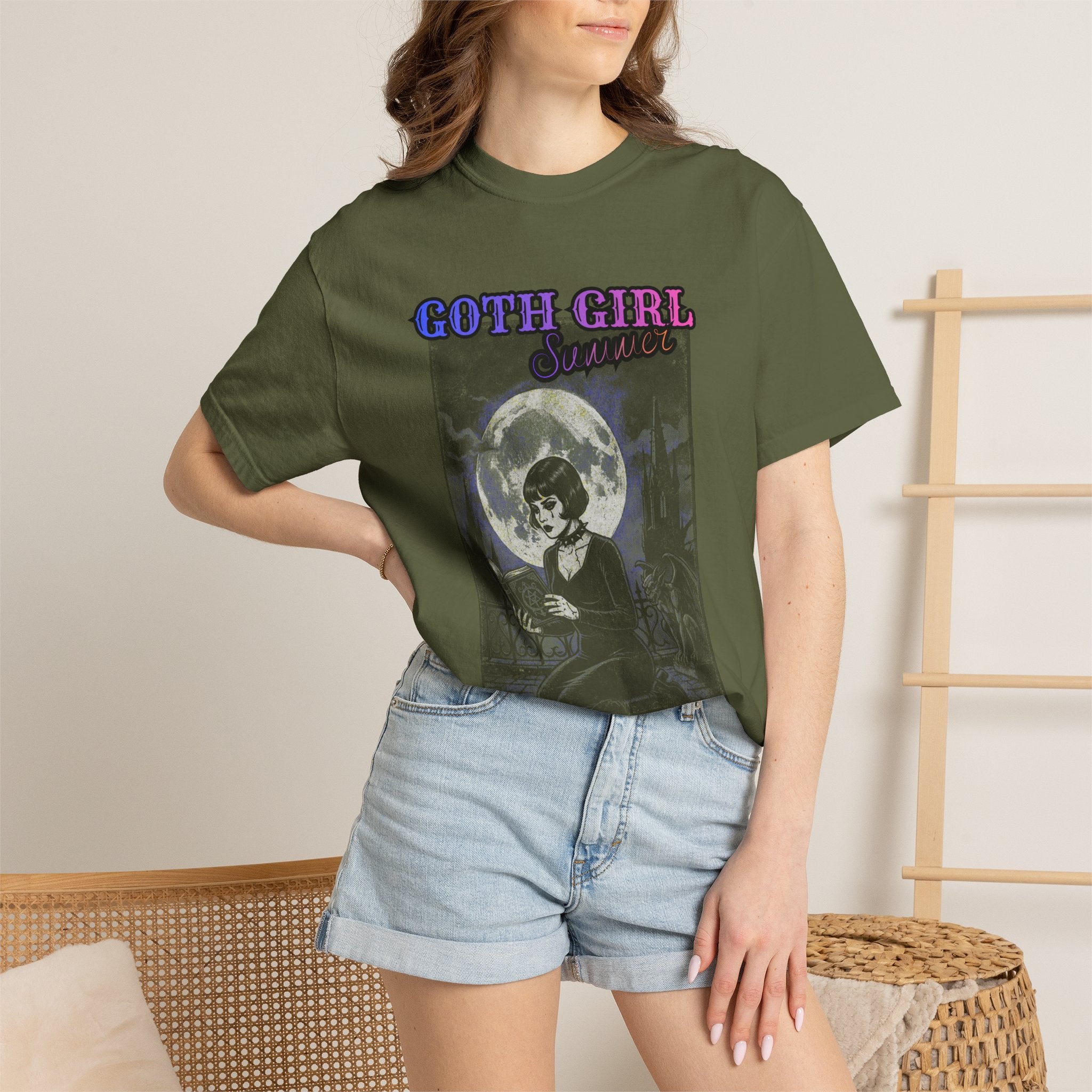 T-Shirt — "Goth Girl Summer" Moonlight Reading (The Last Romance Tour 2026 Back Print)