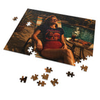 "The Apocalypse Still Shines Through" — Nuclear Chic Jigsaw Puzzle in Tin | Retro Poolside Pin-Up Twilight Scene