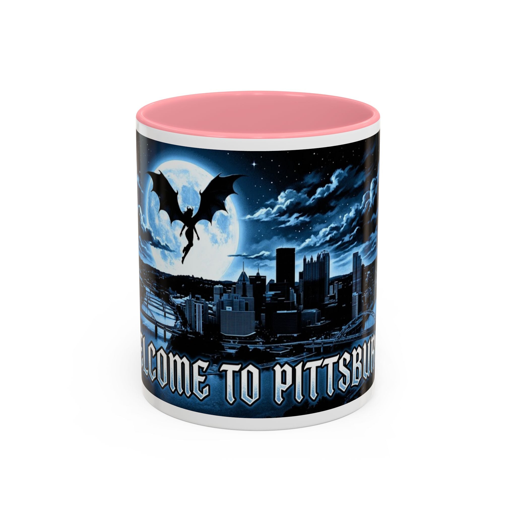 Welcome to Pittsburgh - Flying Succubus - Two-Tone Accent Mug (11oz, 15oz)