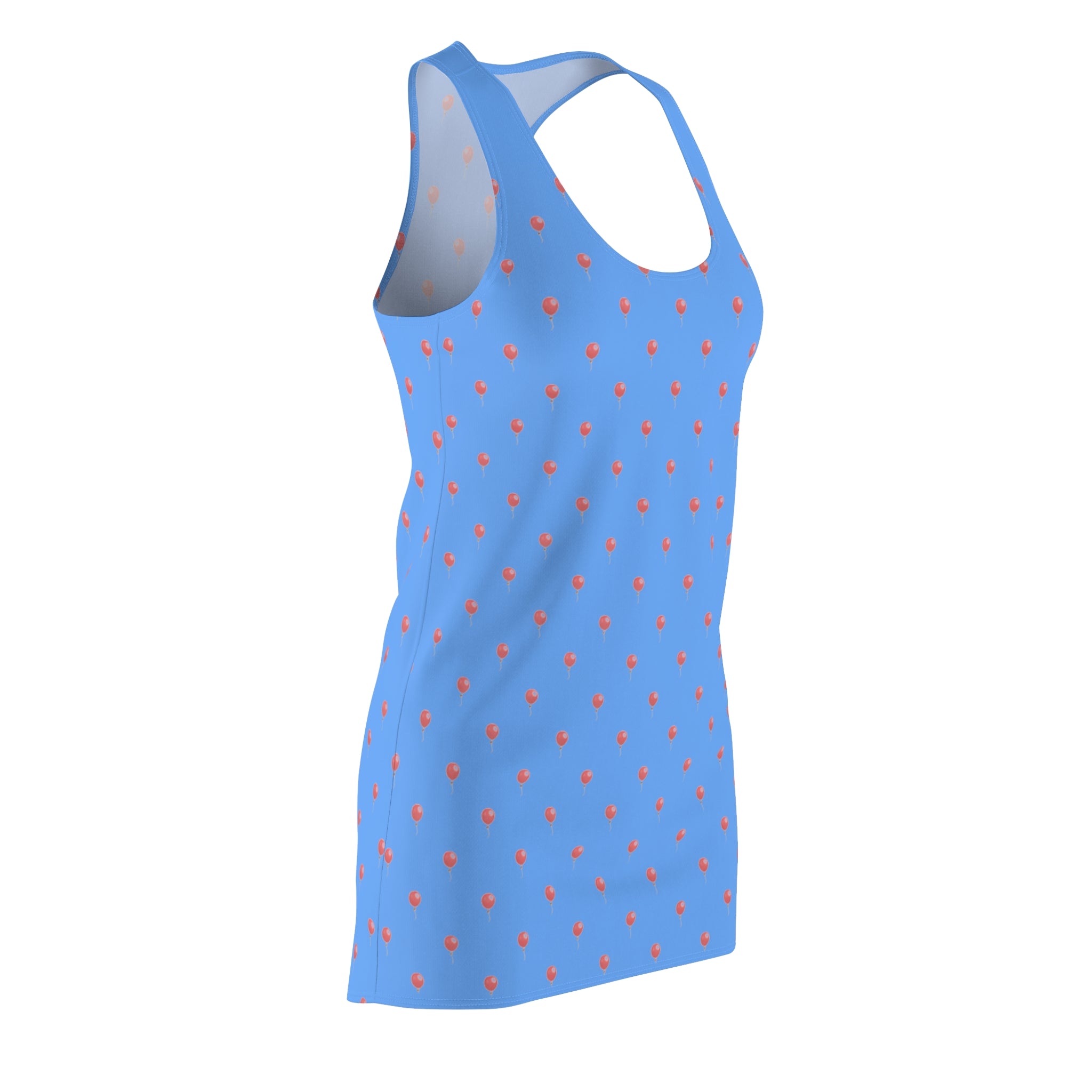 Red Balloons in a Blue Sky - Racerback Summer Dress