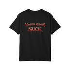 Lab Panic (front), Vampire Robots Suck (back) | Garment Dyed Tee
