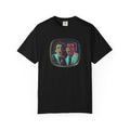 Lab Panic (front), Vampire Robots Suck (back) | Garment Dyed Tee