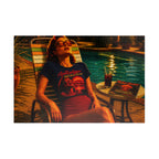 The Apocalypse Still Shines Through — Nuclear Chic Jigsaw Puzzle | Retro Poolside Pin-Up Night Scene (110, 252, 520, 1014-piece)