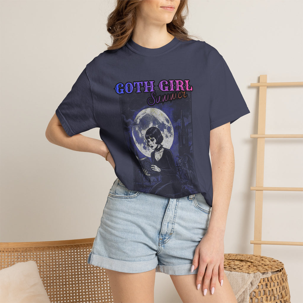 T-Shirt — "Goth Girl Summer" Moonlight Reading (The Last Romance Tour 2026 Back Print)