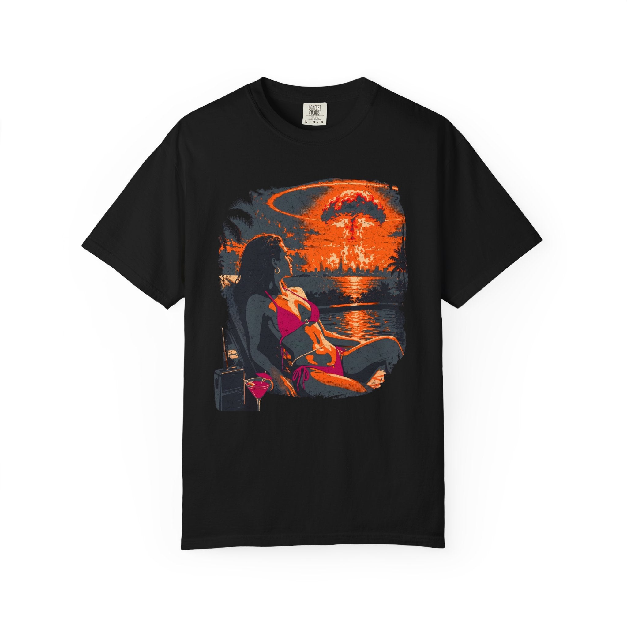 Glistening in the Nukeshine™ — Nuclear Chic™ Poolside Bombshell Tee | Comfort Colors 1717 Garment-Dyed