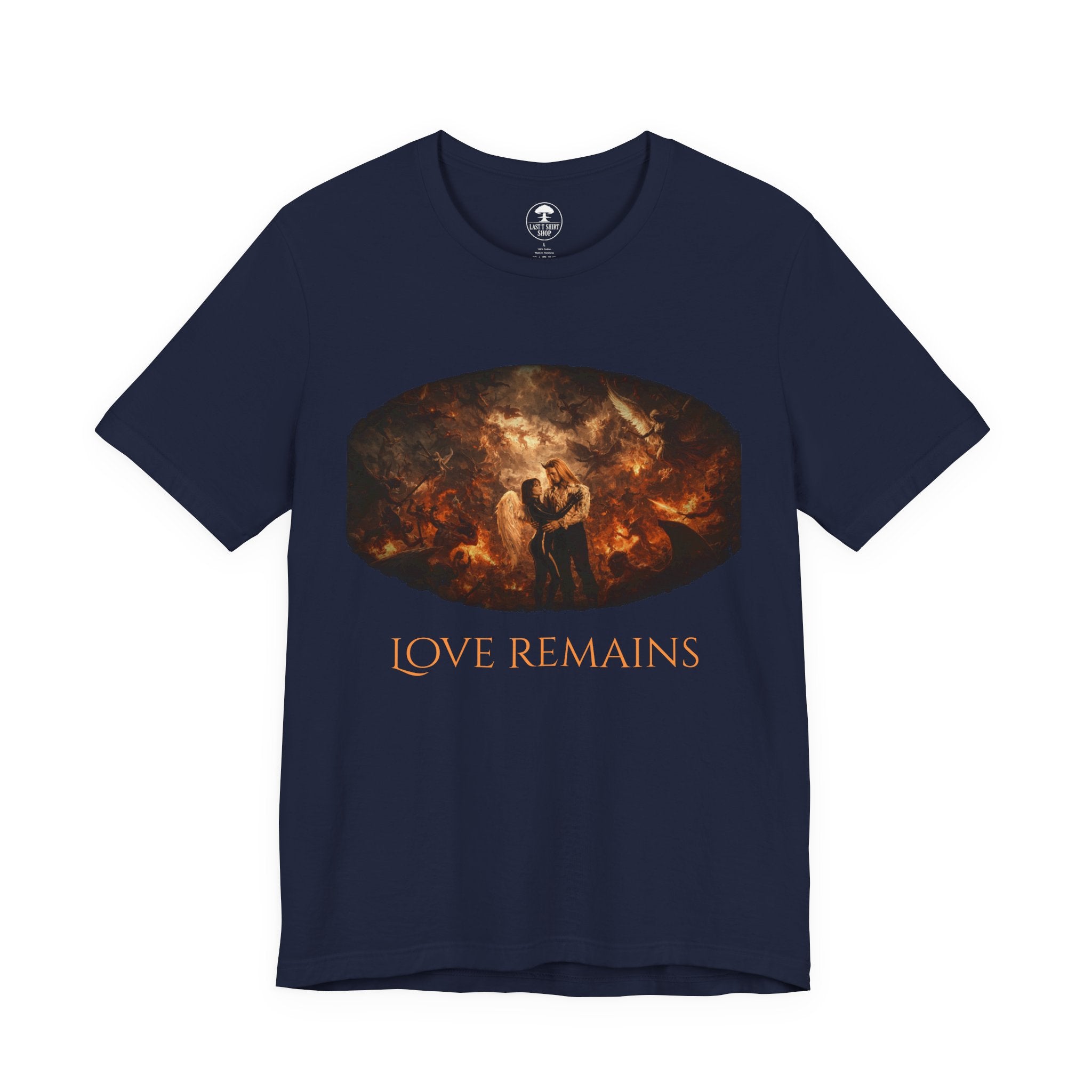 Love Remains Tee — Romantic Couple Graphic T-Shirt