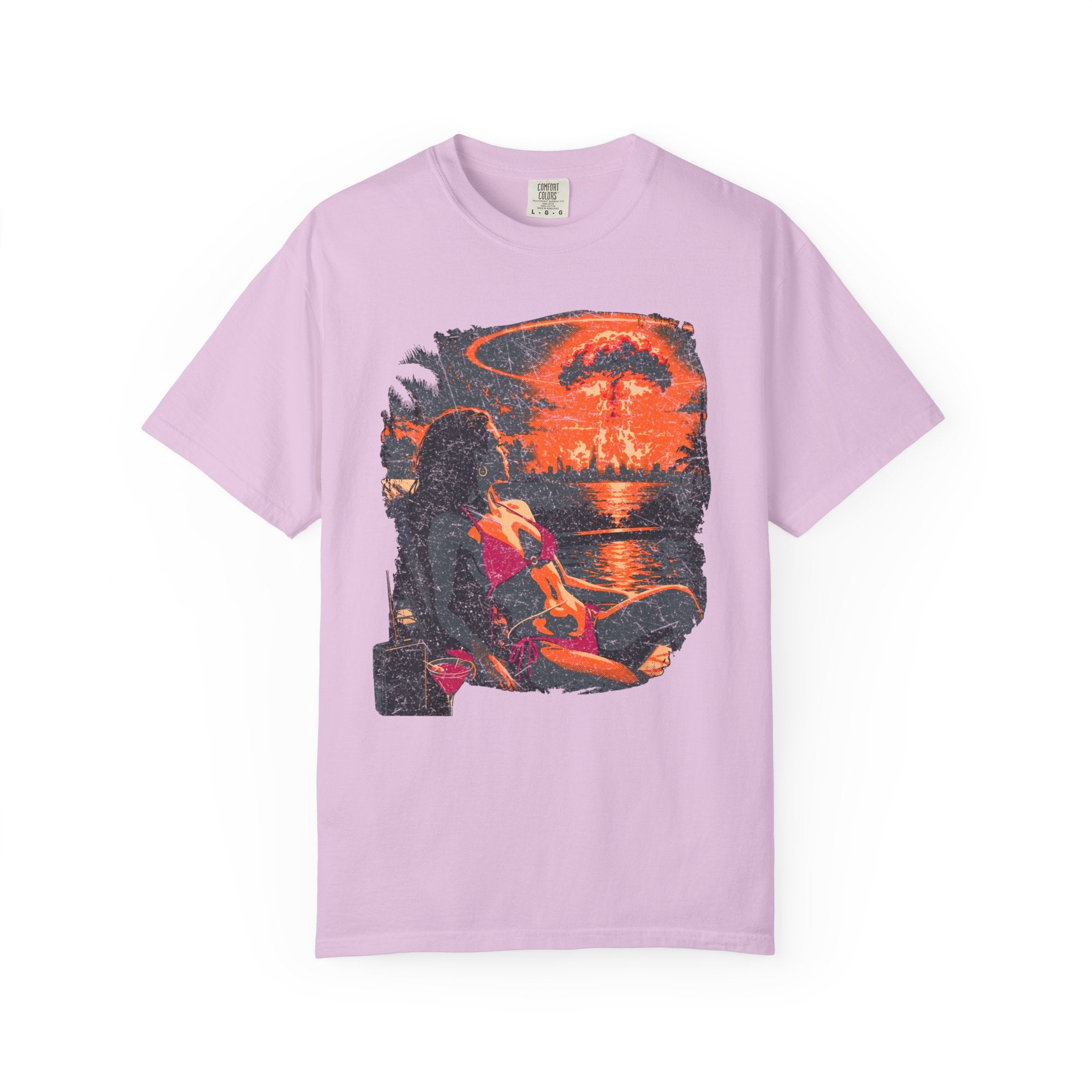 Glistening in the Nukeshine™ — Nuclear Chic™ Poolside Bombshell Tee | Comfort Colors 1717 Garment-Dyed
