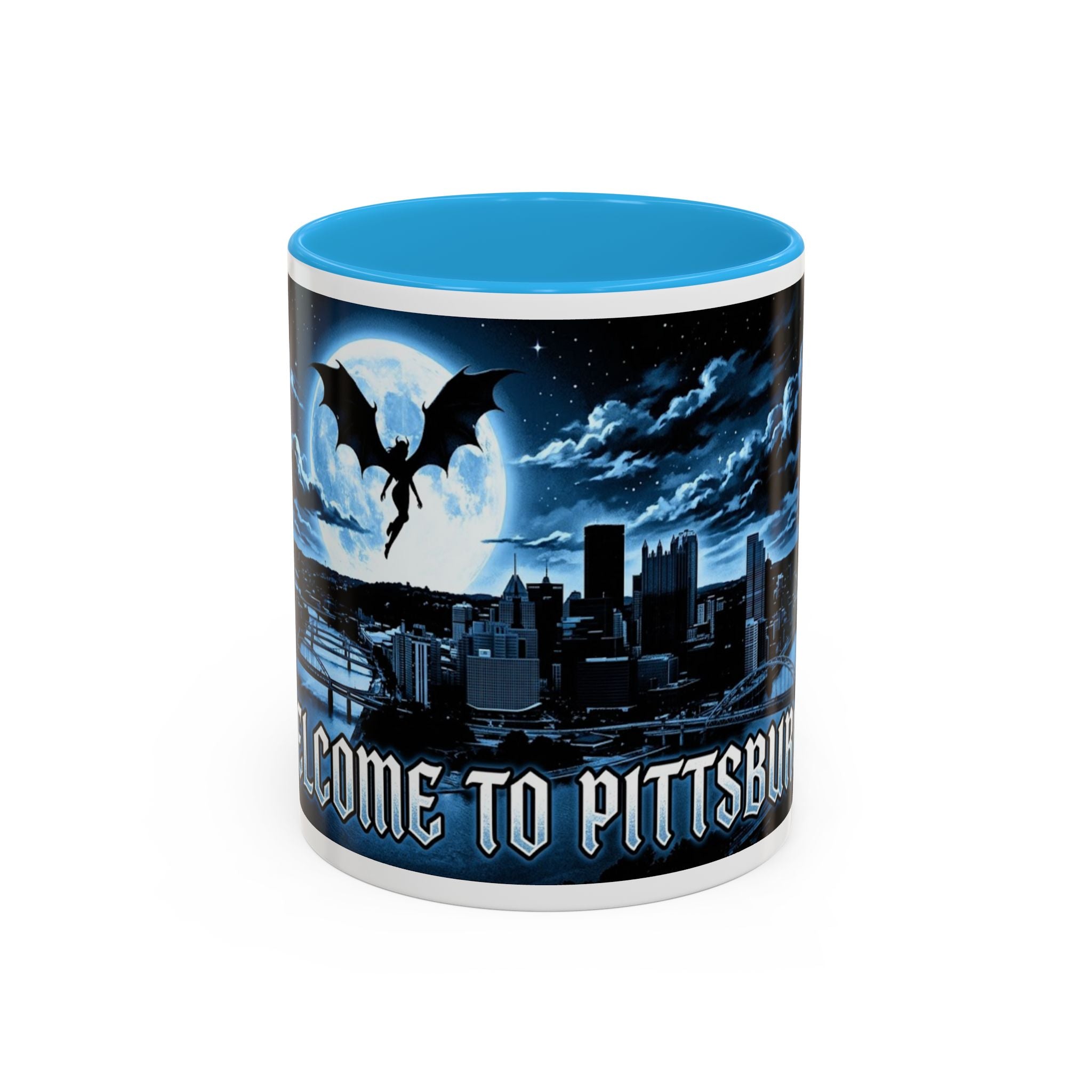 Welcome to Pittsburgh - Flying Succubus - Two-Tone Accent Mug (11oz, 15oz)