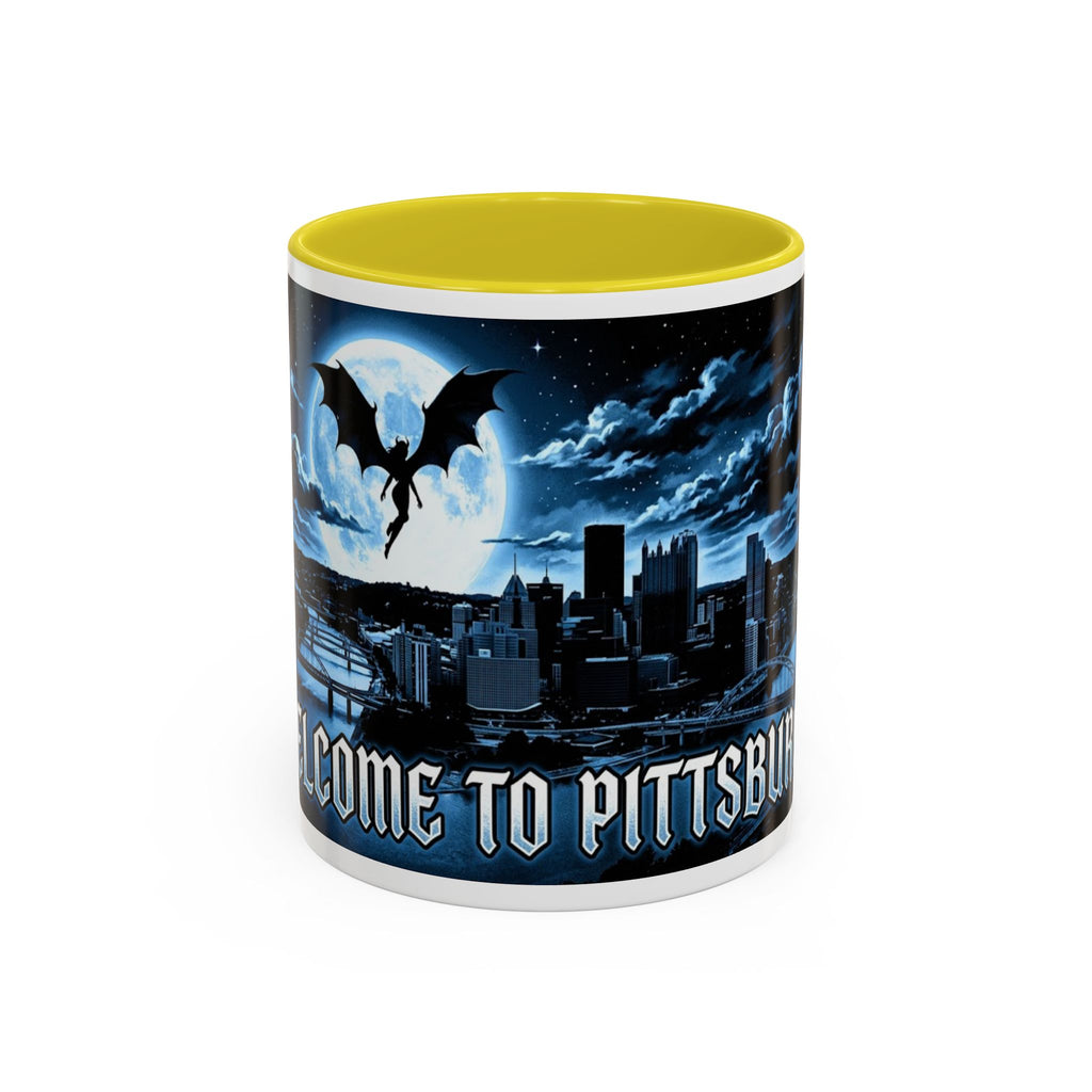 Welcome to Pittsburgh - Flying Succubus - Two-Tone Accent Mug (11oz, 15oz)