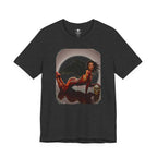 Gothic Fallen Angel With Skull Tee — Dark Fantasy Winged Woman Graphic T-Shirt