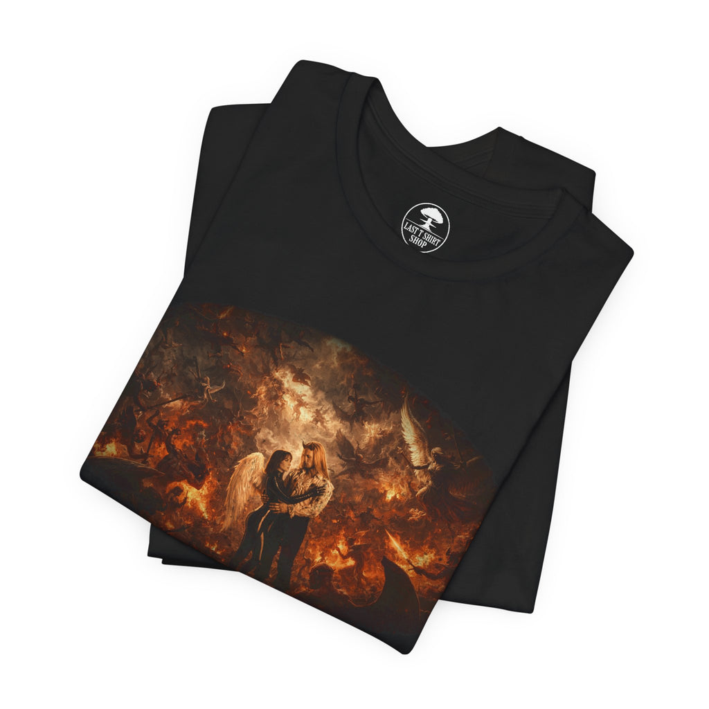 Love Remains Tee — Romantic Couple Graphic T-Shirt