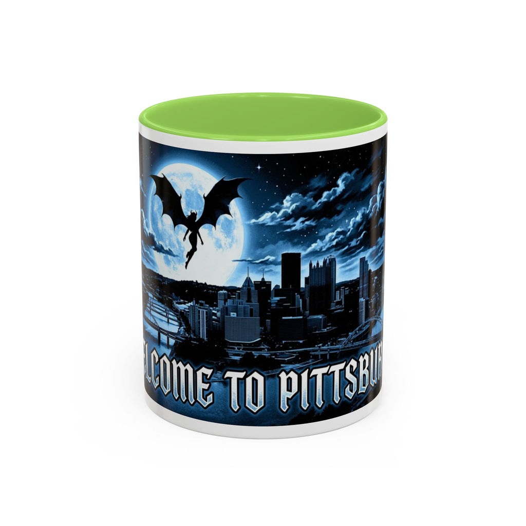 Welcome to Pittsburgh - Flying Succubus - Two-Tone Accent Mug (11oz, 15oz)