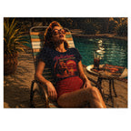 "The Apocalypse Still Shines Through" — Nuclear Chic Jigsaw Puzzle in Tin | Retro Poolside Pin-Up Twilight Scene
