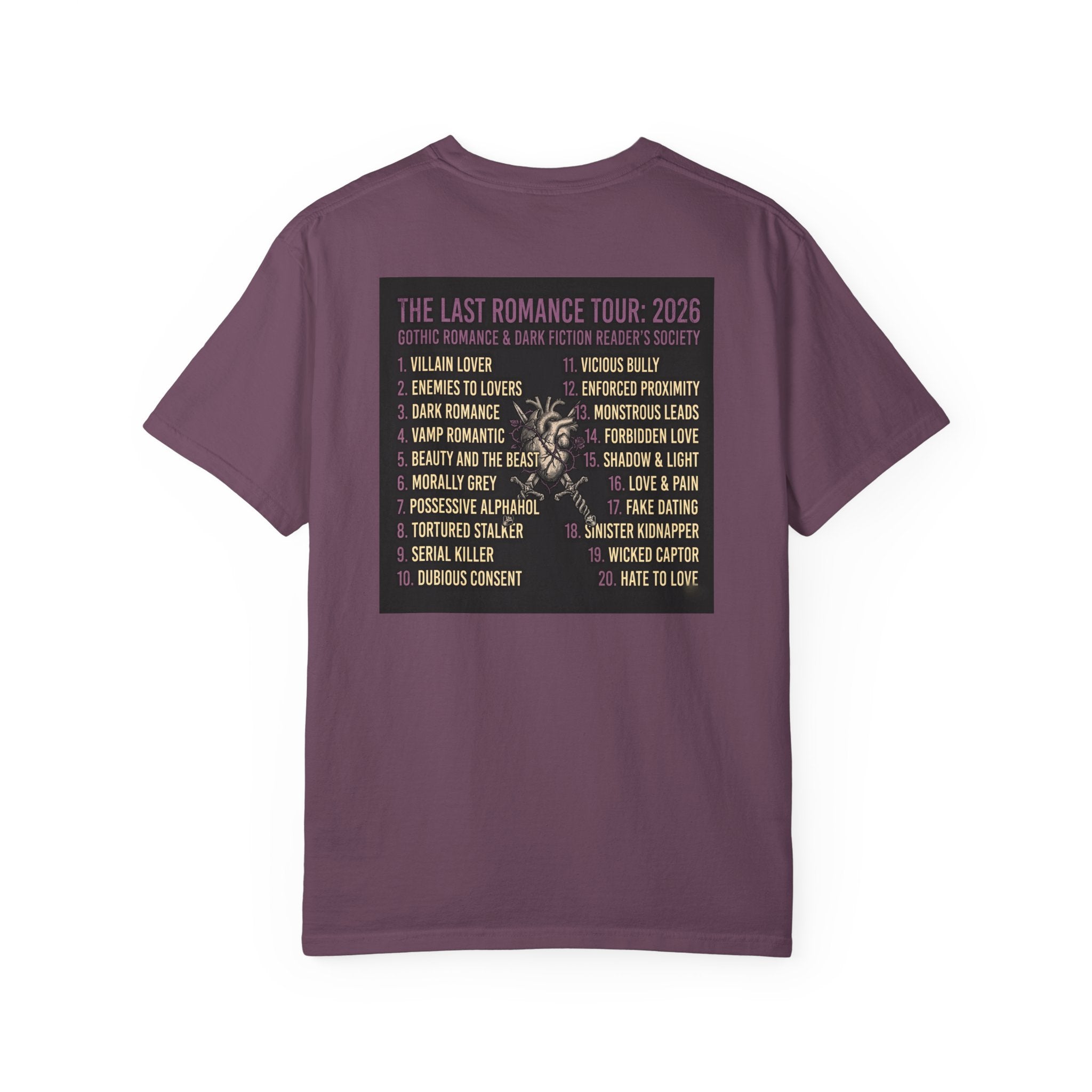 T-Shirt — "Goth Girl Summer" Moonlight Reading (The Last Romance Tour 2026 Back Print)