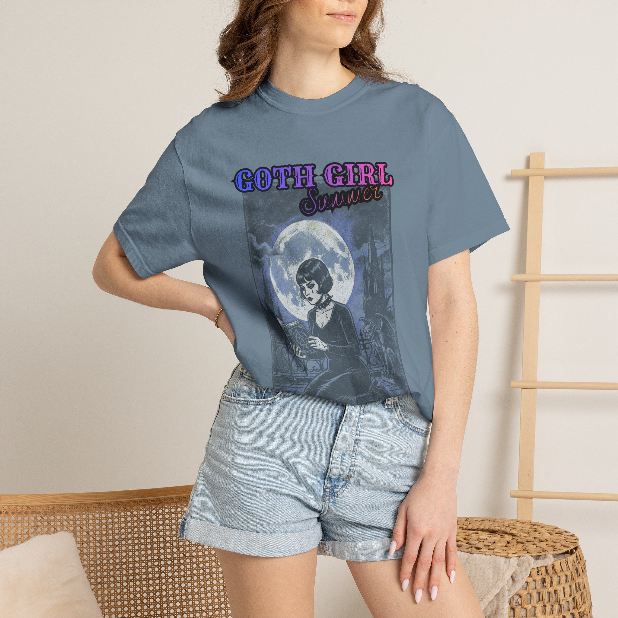 T-Shirt — "Goth Girl Summer" Moonlight Reading (The Last Romance Tour 2026 Back Print)