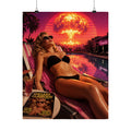 Hotter Than the Blast Wave — Nuclear Glamour Apocalypse Poster | Nuclear Chic Wall Art