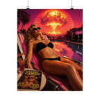 Hotter Than the Blast Wave — Nuclear Glamour Apocalypse Poster | Nuclear Chic Wall Art