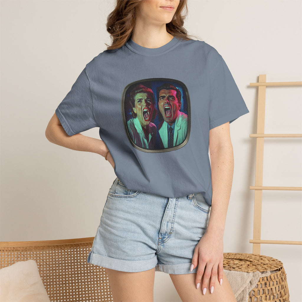 Lab Panic (front), Vampire Robots Suck (back) | Garment Dyed Tee