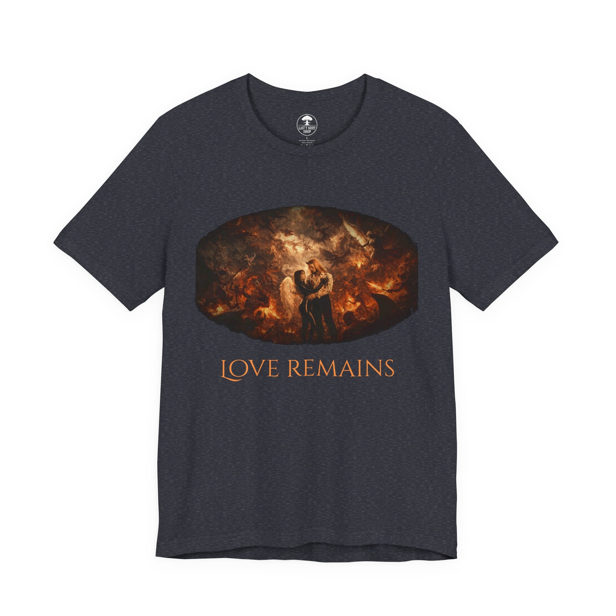 Love Remains Tee — Romantic Couple Graphic T-Shirt