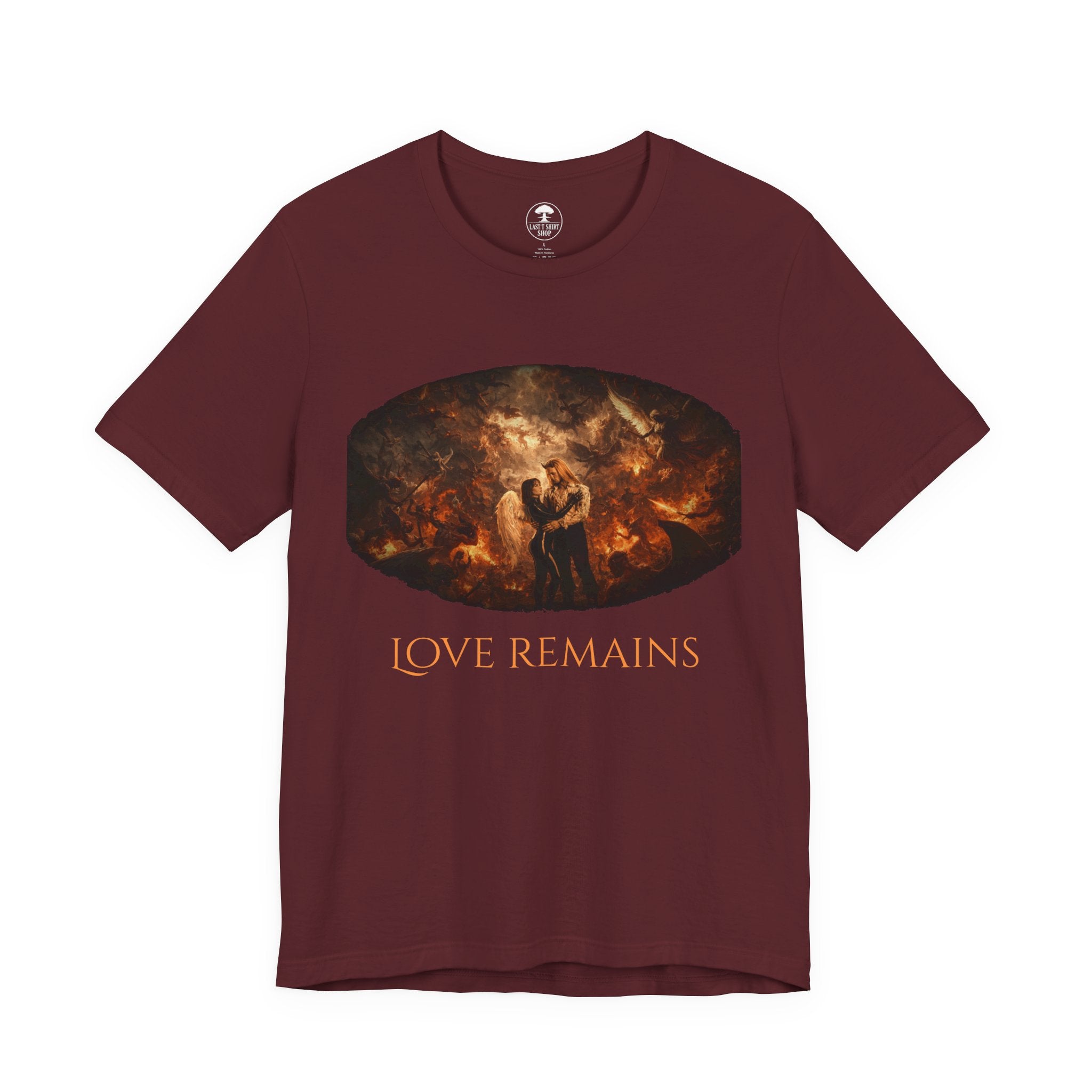 Love Remains Tee — Romantic Couple Graphic T-Shirt