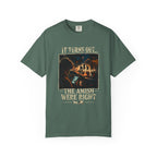 It Turns Out The Amish Were Right — Texting & Driving Dark Humor Warning Tee | Comfort Colors 1717 Garment-Dyed