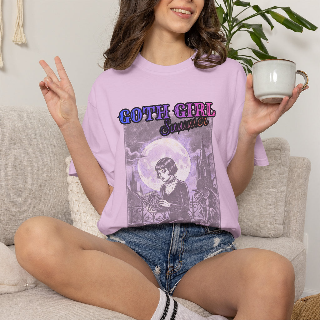 T-Shirt — "Goth Girl Summer" Moonlight Reading (The Last Romance Tour 2026 Back Print)