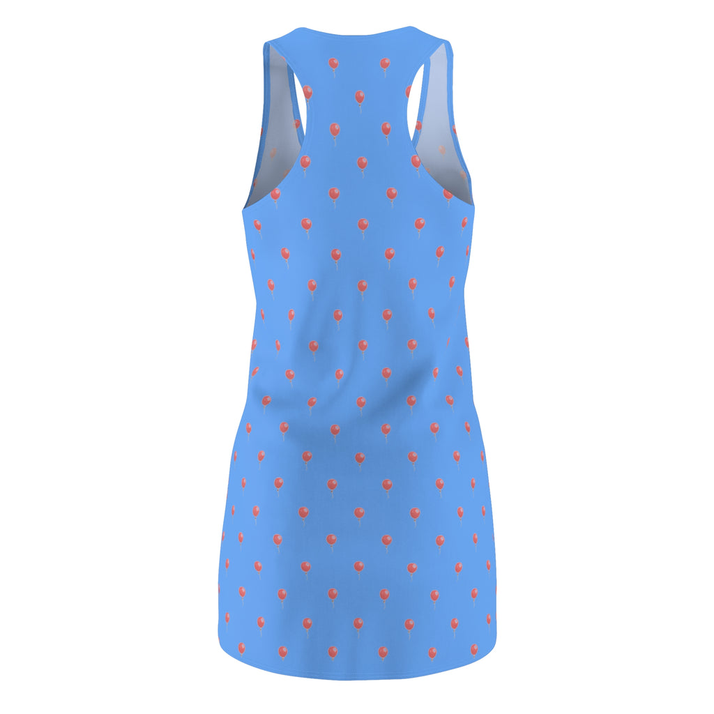 Red Balloons in a Blue Sky - Racerback Summer Dress