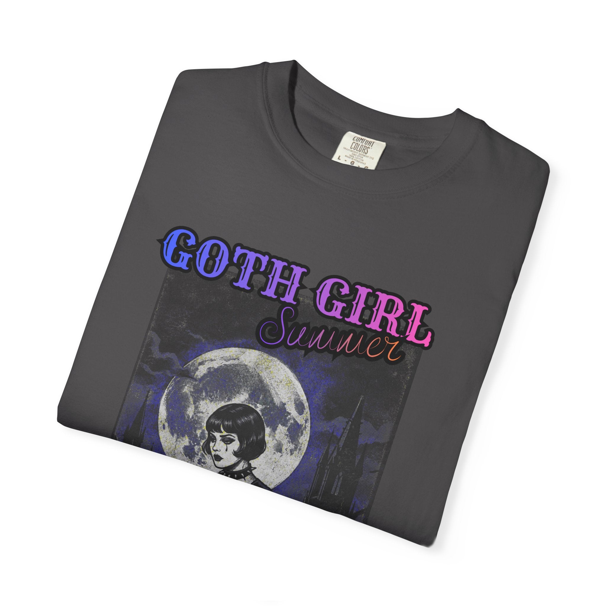 T-Shirt — "Goth Girl Summer" Moonlight Reading (The Last Romance Tour 2026 Back Print)