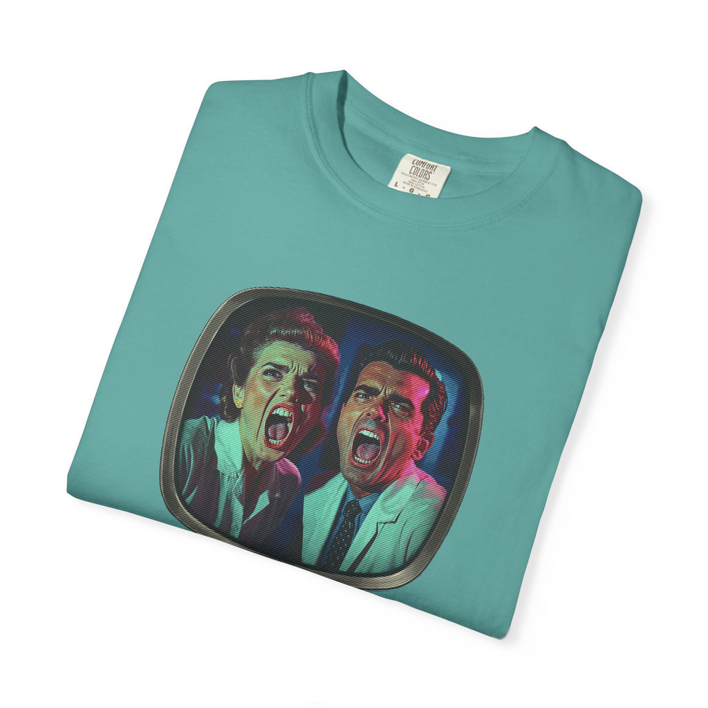 Lab Panic (front), Vampire Robots Suck (back) | Garment Dyed Tee