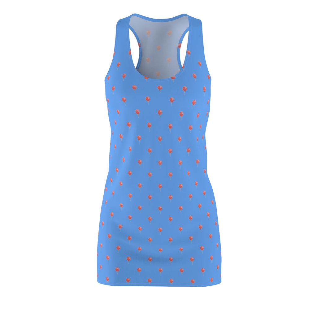 Red Balloons in a Blue Sky - Racerback Summer Dress