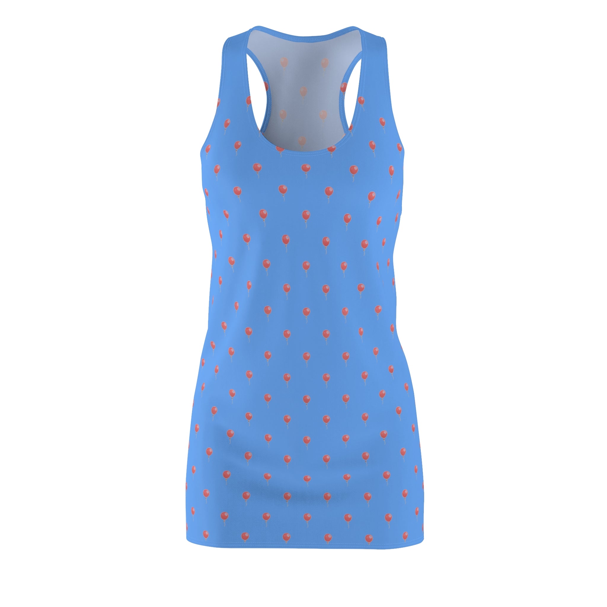 Red Balloons in a Blue Sky - Racerback Summer Dress