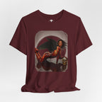 Gothic Fallen Angel With Skull Tee — Dark Fantasy Winged Woman Graphic T-Shirt