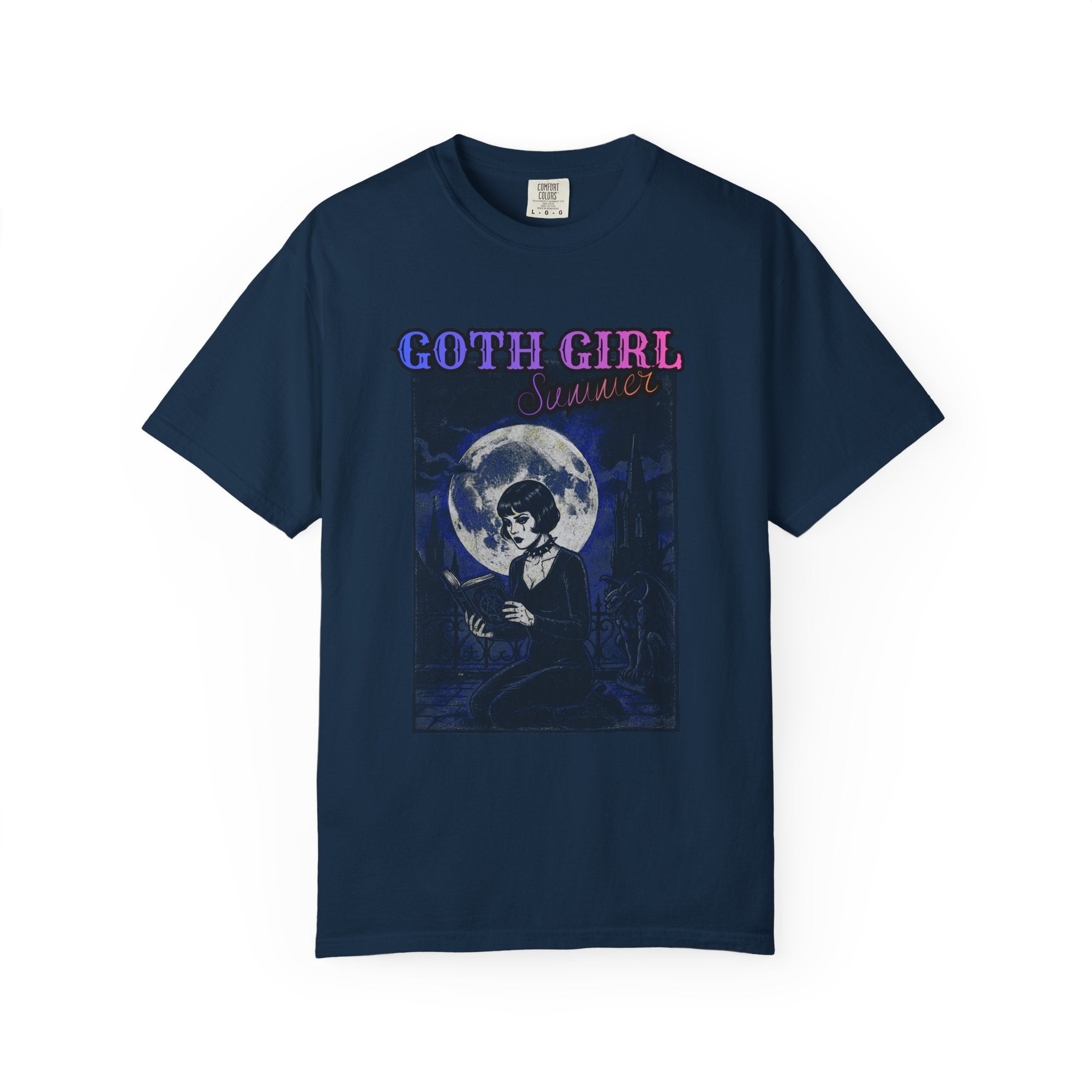 T-Shirt — "Goth Girl Summer" Moonlight Reading (The Last Romance Tour 2026 Back Print)