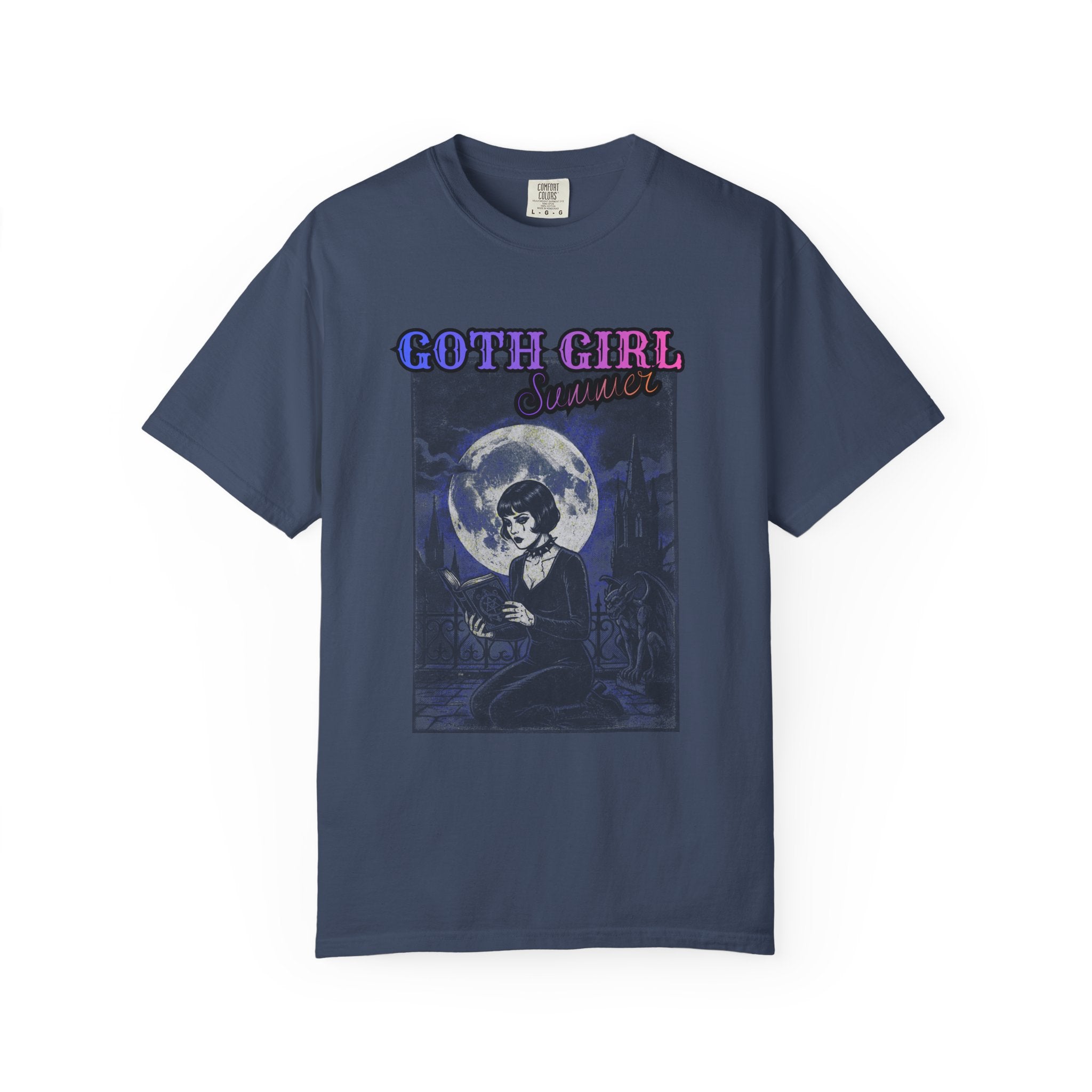 T-Shirt — "Goth Girl Summer" Moonlight Reading (The Last Romance Tour 2026 Back Print)