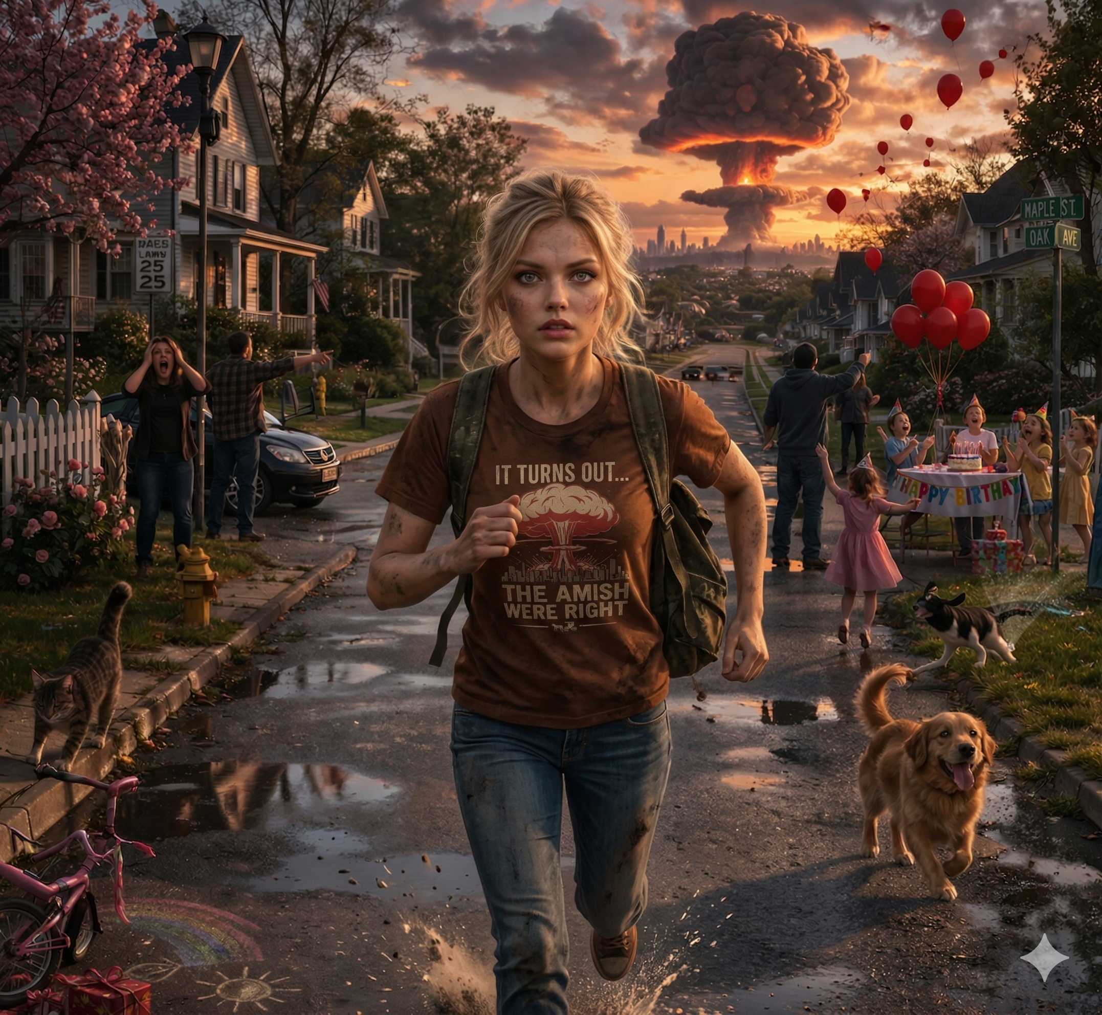 "It Turns Out... The Amish Were Right" Nuclear Mushroom Cloud