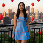 Red Balloons in a Blue Sky - Racerback Summer Dress
