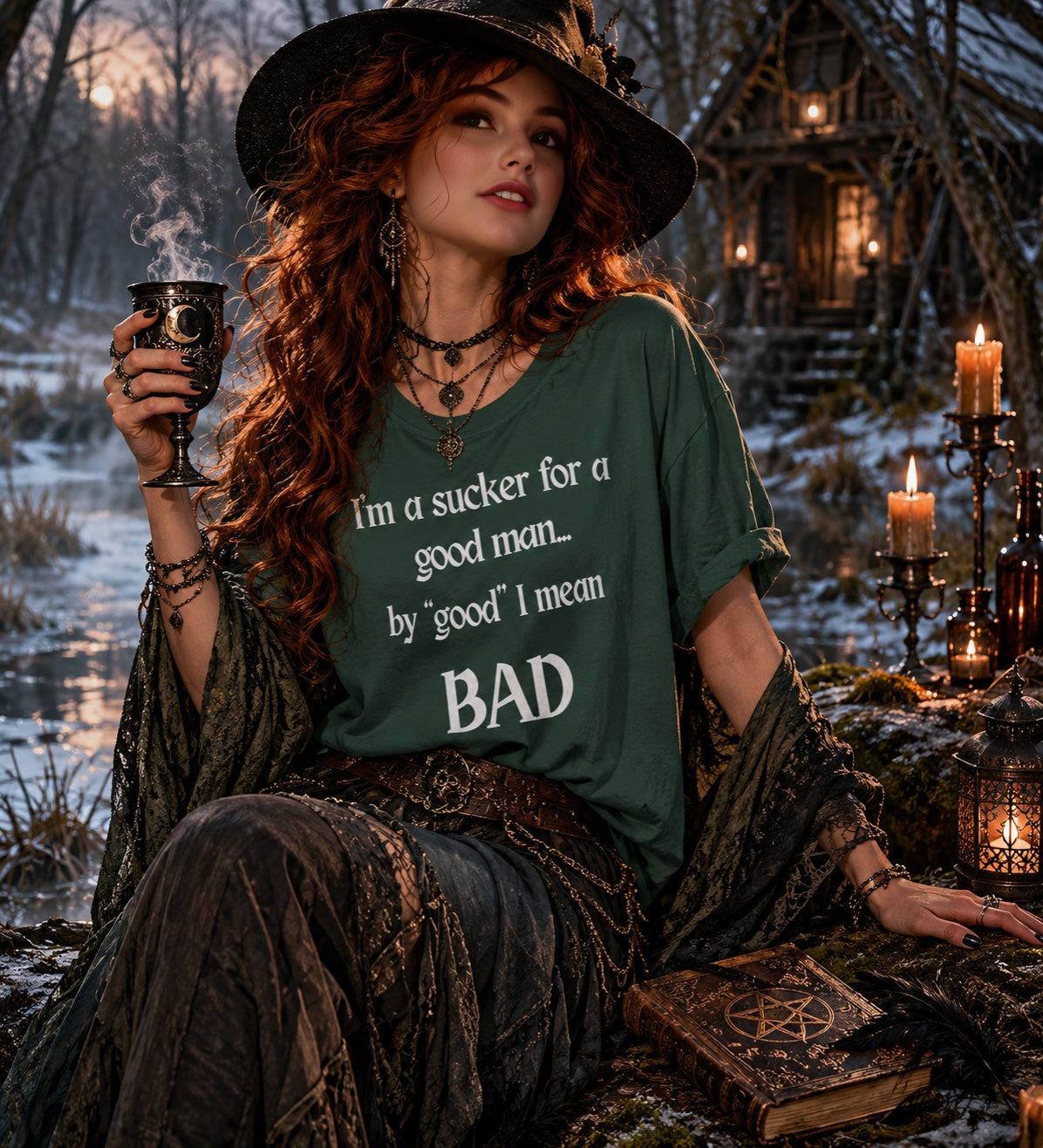 Sucker For A Good Man by Good I Mean BAD Garment-Dyed T-shirt