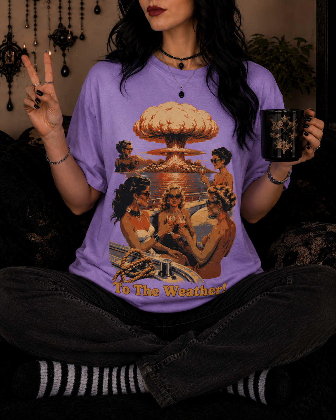 Last Yacht Party - To The Weather | Comfort Colors 1717 Tee - Apocalypse Glam™ - Nuclear Chic™ - Blast Wave™