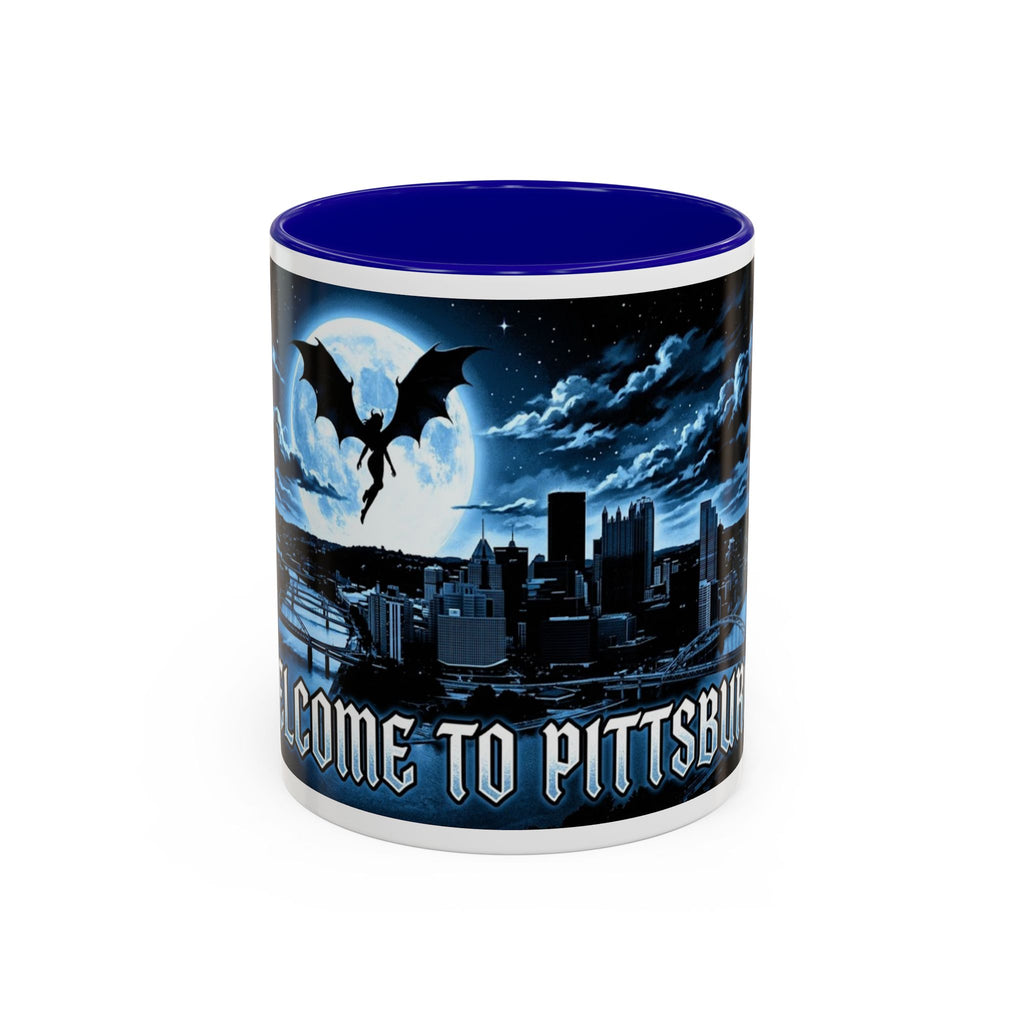 Welcome to Pittsburgh - Flying Succubus - Two-Tone Accent Mug (11oz, 15oz)