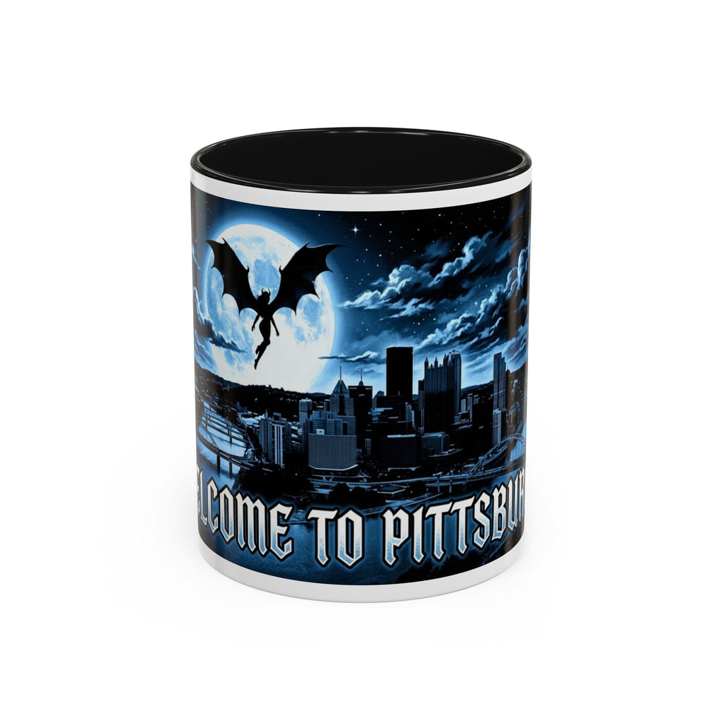Welcome to Pittsburgh - Flying Succubus - Two-Tone Accent Mug (11oz, 15oz)
