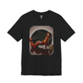 Gothic Fallen Angel With Skull Tee — Dark Fantasy Winged Woman Graphic T-Shirt