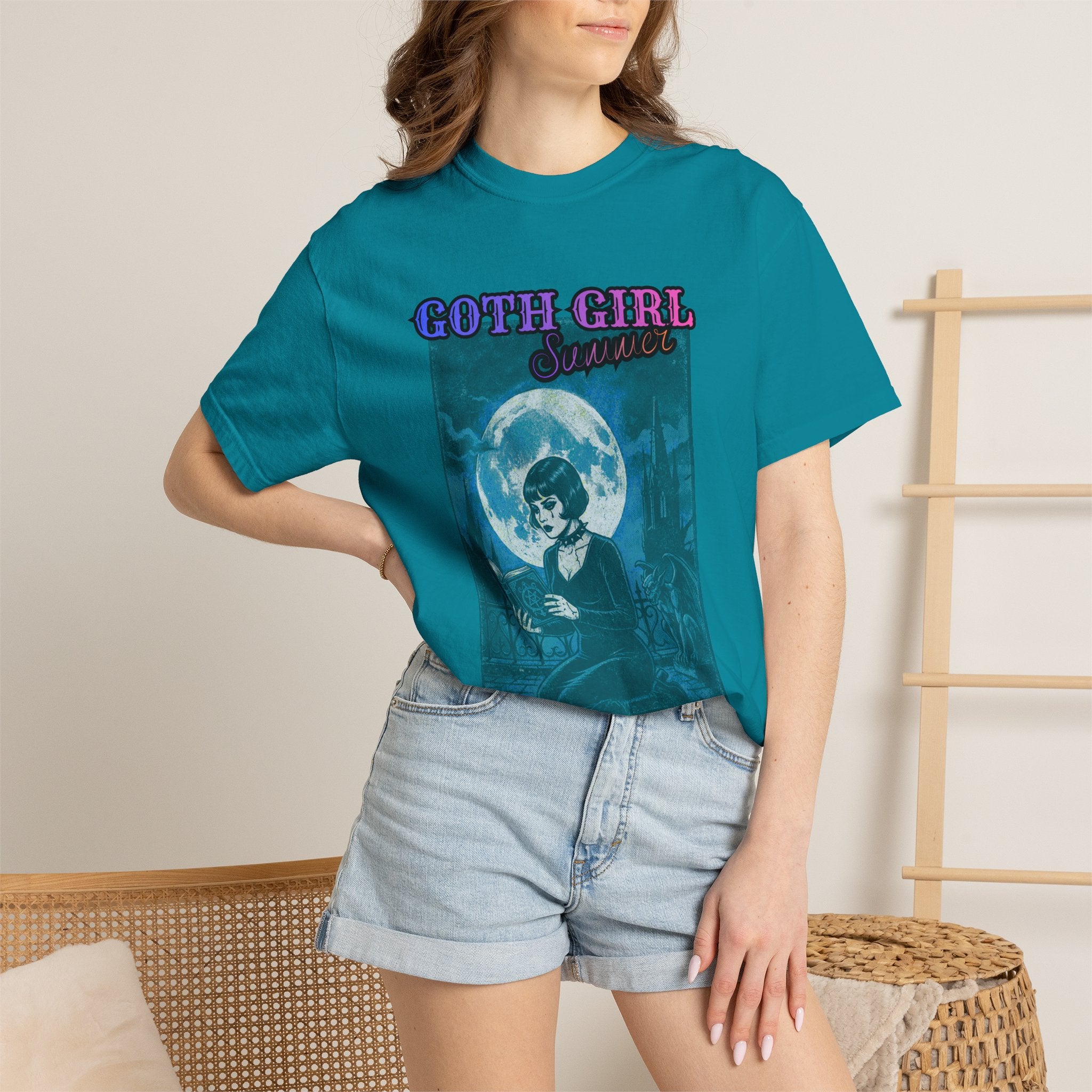 T-Shirt — "Goth Girl Summer" Moonlight Reading (The Last Romance Tour 2026 Back Print)