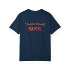 Lab Panic (front), Vampire Robots Suck (back) | Garment Dyed Tee