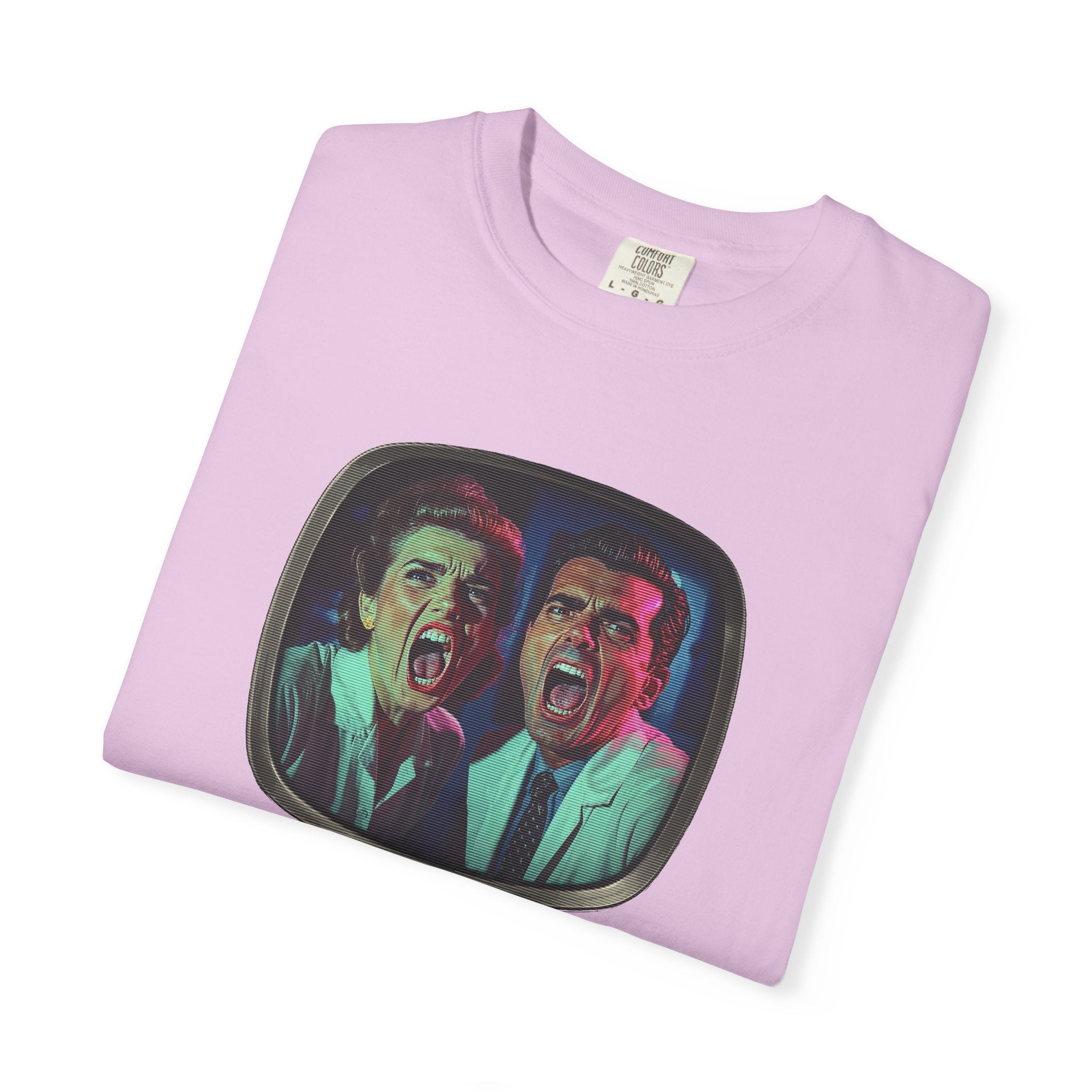 Lab Panic (front), Vampire Robots Suck (back) | Garment Dyed Tee