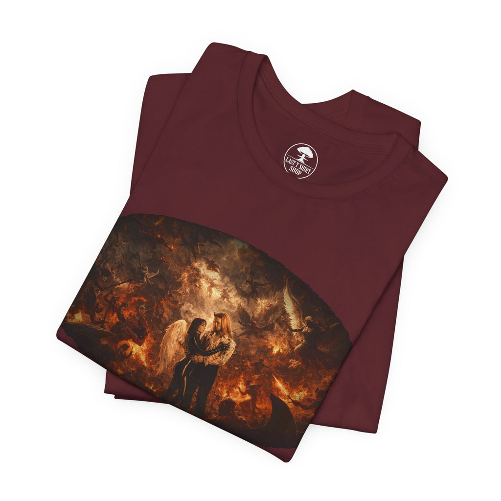 Love Remains Tee — Romantic Couple Graphic T-Shirt