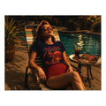 "The Apocalypse Still Shines Through" — Nuclear Chic Jigsaw Puzzle in Tin | Retro Poolside Pin-Up Twilight Scene