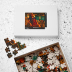 The Apocalypse Still Shines Through — Nuclear Chic Jigsaw Puzzle | Retro Poolside Pin-Up Night Scene (110, 252, 520, 1014-piece)