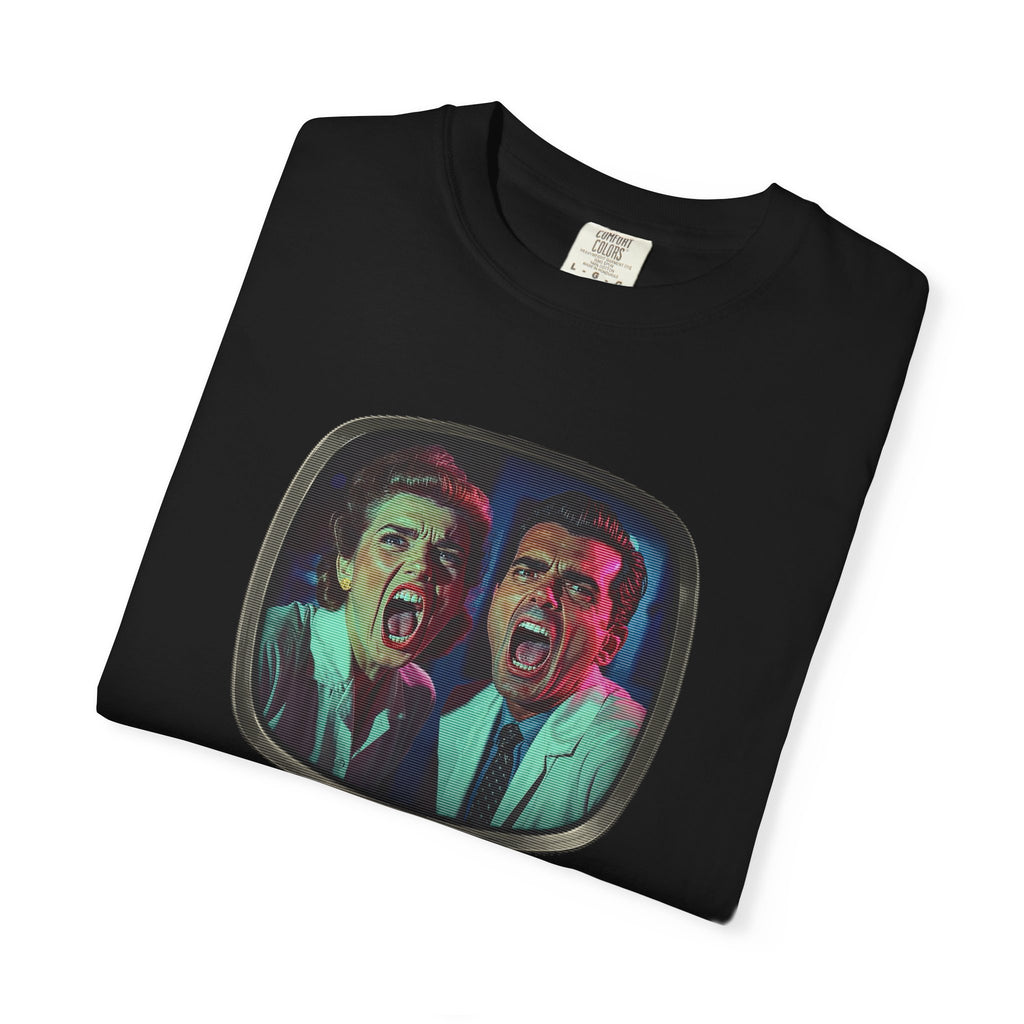 Lab Panic (front), Vampire Robots Suck (back) | Garment Dyed Tee