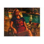 The Apocalypse Still Shines Through — Nuclear Chic Jigsaw Puzzle | Retro Poolside Pin-Up Night Scene (110, 252, 520, 1014-piece)