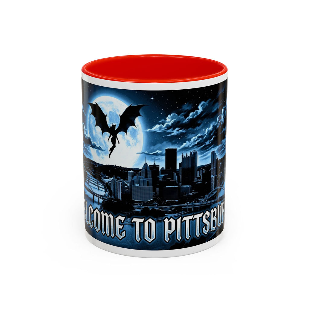 Welcome to Pittsburgh - Flying Succubus - Two-Tone Accent Mug (11oz, 15oz)